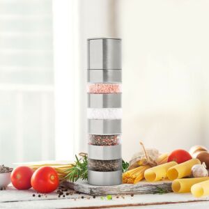 Bewello 4 az 1-ben fűszerőrlő - rozsdamentes acél - 5 x 21 cm 128428575 - Bewello