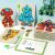 Fa robot puzzle készlet táblával és filccel, 2 az 1-ben tanulójáték gyerekeknek