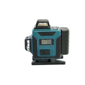 THO LUX M-1012 Laserová vodováha s 16 líniami, bočný pohľad, zelené laserové čiary, modré a čierne zariadenie - Výstavba&Renovácia