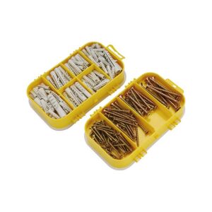 EXTOL CRAFT forgácslapcsavar és műanyag tipli klt,; 170db, műanyag tároló dobozban 128433965 - Kötőelem