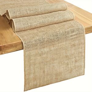 Feță de masă din in natural, Decor rustic pentru masă,  <product_name>1db, durva asztali futó, természetes vászon rusztikus asztalterítő</product_name> - Fețe de masă