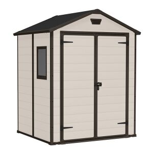 Keter Manor 6 x 5 bézs kerti ház dupla ajtókkal és ablakkal - Keter