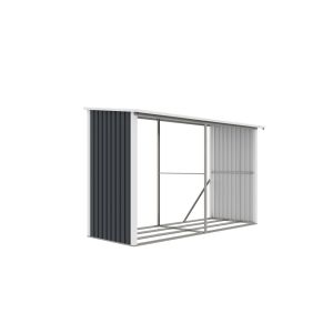 G21 WOH 682 tüzifa tároló - 302 x 119 cm, antracit 145346509 - Tűzifa állvány