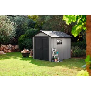 Keter Oakland 759 kerti ház, szürke színben, kertben - Keter