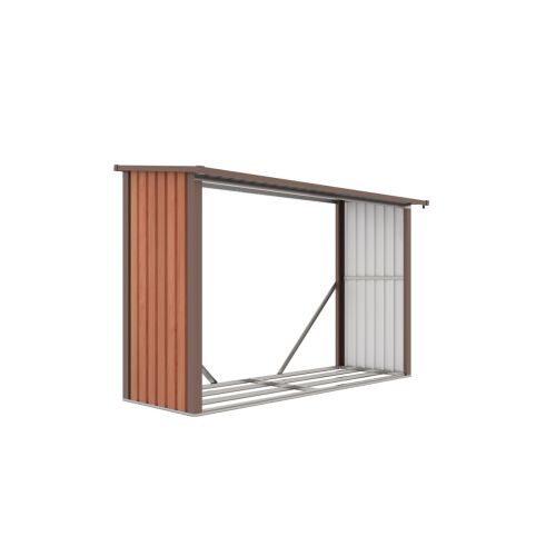 G21 WOH 335 tüzifa tároló - 242 x 89 cm, barna 146132409