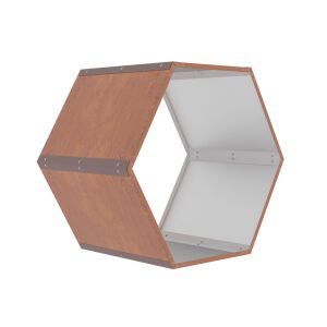 Tüzifa tároló G21 HEX 53 - 92 x 60 cm, barna 145346491 - Tűzifa állvány