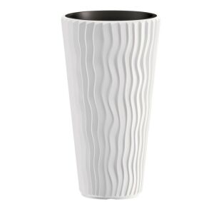 Prosperplast SANDY SLIM virágcserép fehér 29,7 cm 128437345 - Kert