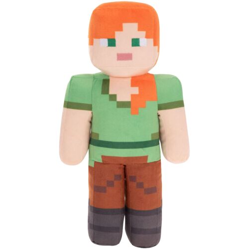 Minecraft Alex plüssjáték, 34 cm, vörös haj, zöld ing, barna nadrág, Play by Play Toys - Play by Play