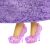 Die Schuhe der Disney Prinzessin Rapunzel Puppe, in einem klaren lila Design