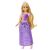 Gesamtansicht der Disney Prinzessin Rapunzel Puppe mit lila Kleid und Tiara