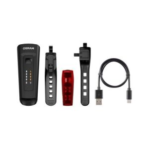Zestaw świateł rowerowych Osram LEDsBIKE RACE 50Set, światło przednie, światło tylne, kabel ładujący USB-C - Oświetlenie rowerowe