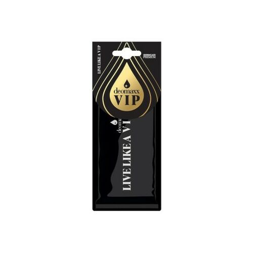 Autoosviežovač vzduchu DeoMaxx VIP, Live Like a VIP, čierne a zlaté balenie