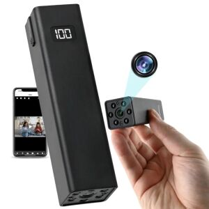 Spionagekamera im externen Akku iUni W25, WLAN, Nachtsicht, Full HD, 3600 mAh