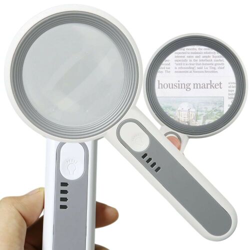 Lupă LED 5x cu iluminare pentru citit, hobby-uri și inspecție
