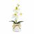 Műnövény dekoráció - orchidea - fehér - 20 x 9 cm 128443491