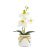 Műnövény dekoráció - orchidea - fehér - 20 x 9 cm 128443491