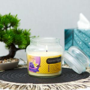 Vonná sviečka - s vrchnákom - fiaľka & vanilka - 310 g 128443555 - Osviežovače vzduchu