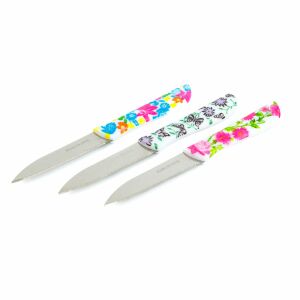 Konyhai kés készlet - 16 cm - virág mintás - 3 db / csomag 128443641