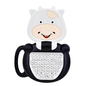 Jumbo Baby Primul meu CALCULATOR vzdelávacia hračka pre malé deti, v tvare kravy, s klávesnicou, spieva piesne, hrá hry, učí písmená a čísla v rumunskom jazyku - Hračky pre rozvoj škôlkarov