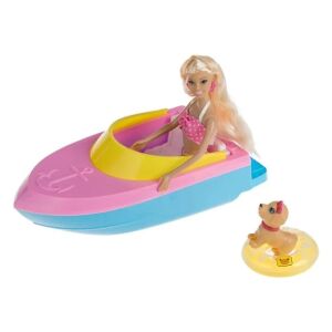 Betty manöken baba fürdőruhával és csónakkal, 2 tartozékkal, 3+ éves kortól, 30x15x20cm, több színben, többszínű