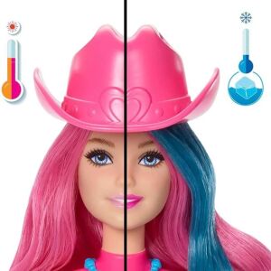 Barbie colour reveal Disco Star baba, 3+ éves kortól, 8.5x32cm, rózsaszín-kék, rózsaszín-kék