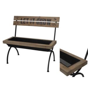 Pad ültethető fém,fa 90x44x81cm