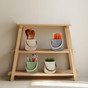 Dekorációs kaspó - füllel - 11 x 18 cm - 4 féle 128448639 - Kaspó