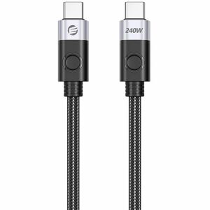 Orico 240 W USB-C-USB-C töltőkábel, 1 m fekete (CC240-40-10-BK-BP) 128452297 - USB kábel