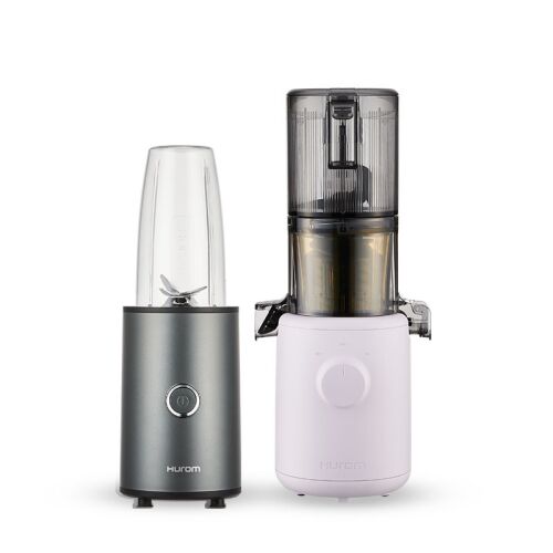 Hurom 310 lassú prés és Power Blender készlet, szürke és fehér, konyhai eszközök
