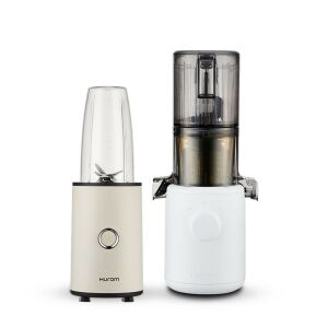 Hurom 310 lassú prés és Power Blender készlet, ideális egészséges turmixok, gyümölcslevek és levesek készítéséhez - Hurom