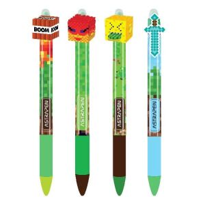 Minecraft radierbarer Kugelschreiber mit Gummigriff, Astrapen - Schreibwaren