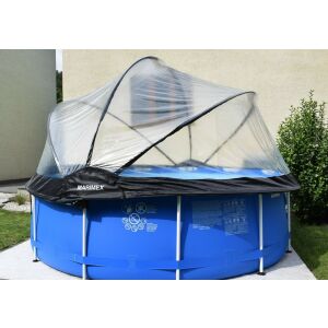 Marimex Pool House Control 3,05 m-es medence takaró, átlátszó kupola takaró a föld feletti medencéhez, védi az esőtől és a naptól - Medence takaró