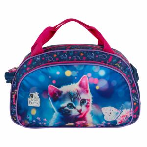 Cleo and Frank sporttáska, 39x24x12cm, CF43, cicás, kék 128464846 - Gyerek sporttáska