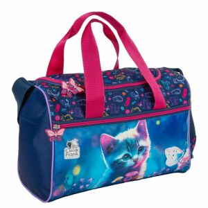 Cleo and Frank sporttáska, 35x21x15cm, CF43, cicás, kék 128464852 - Gyerek sporttáska
