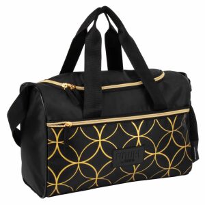 Lányos sporttáska, 35x21x15cm, DF39, fekete-arany 128464859 - Gyerek sporttáska