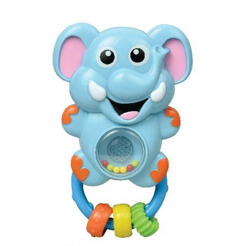 Moni Műanyagjáték csörgő elefántos kék