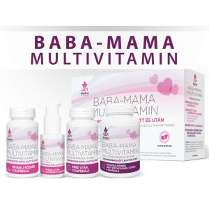 WTN Baba-Mama Multivitamin, egy teljes körű prenatális, terhességi és szülés utáni vitamin kiegészítő a nők egészségéért. - WTN