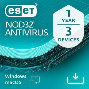 ESET NOD32 Antivirus 3 dispozitive / 1 an licență electronică 128468902 - Szoftver