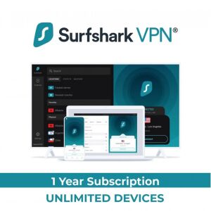Sursfhark VPN (Unlimited device / 1 year) (Electronic license) (SUVPNU-1)
