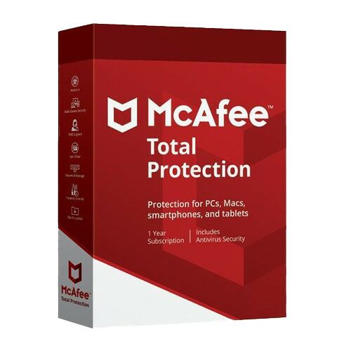 McAfee Total Protection (10 dispozitive / 1 an) (licență electronică) (MTP00GNR1RDD) 128469334