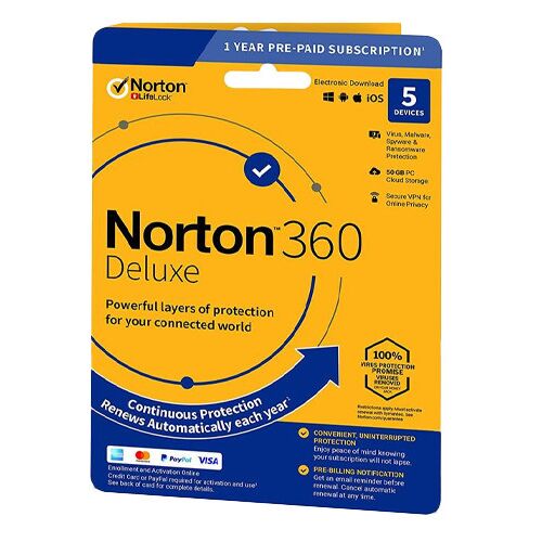 Symantec Norton 360 Deluxe 50 GB HUN (1 utilizator/5 dispozitive/1 an) (21416689) 128469356