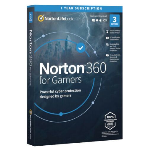 Symantec Norton 360 pentru jucători 50 GB (1 utilizator/3 dispozitive/1 an) (21418946) 128469597