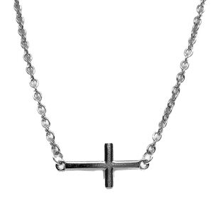 Nemesacél Kereszt medál ezüst színű nyaklánccal