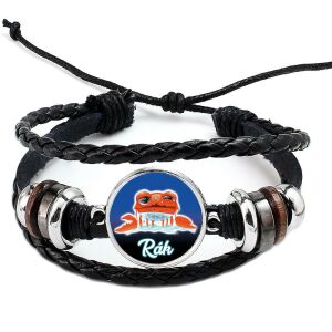 Fonott, dizájnbőr uniszex állítható Vicces horoszkóp karkötő, RÁK