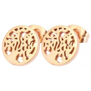 Akzent márkájú acél Élet Fája fülbevaló, arany színű (1 cm) II.