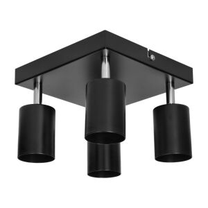 Spot Adviti plafon pătrat negru 4x GU10 135857905 - Spoturi