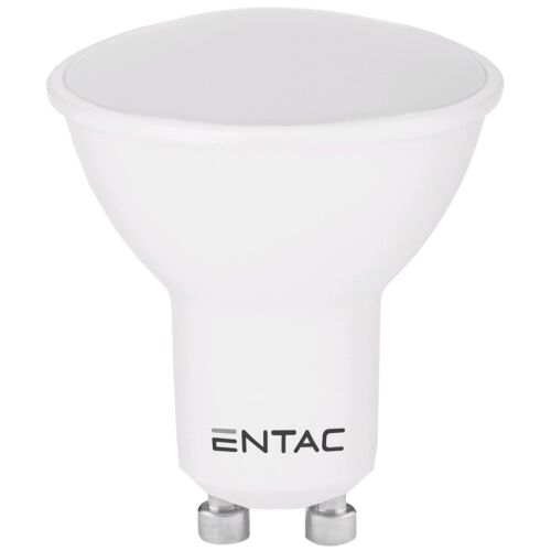 Entac LED Spot lámpa GU10 6.5W 6400K hideg fehér, 525lm, energiatakarékos, hosszú élettartamú, dimmelhető, nem villogó, GU10 foglalattal, LED izzó, reflektor