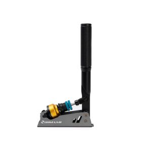 Hamulec ręczny Sim-Lab XB1 Loadcell, czarny i złoty, widok z boku - Rząd graczy