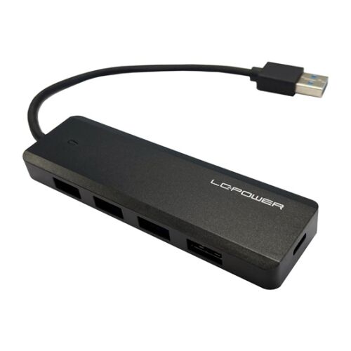 LC Power USB 3.2 Hub 4 USB-A porttal, fekete - LC-power