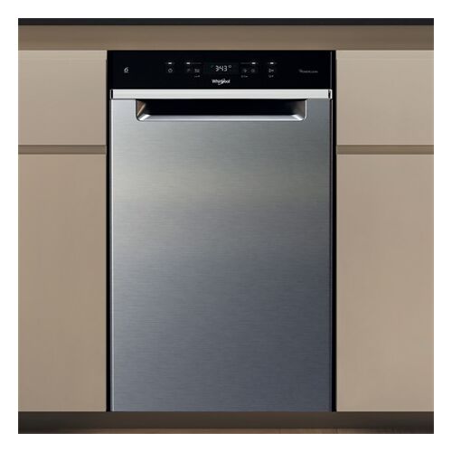 Vedere frontală a mașinii de spălat vase Whirlpool WH3UC10BS7A0X